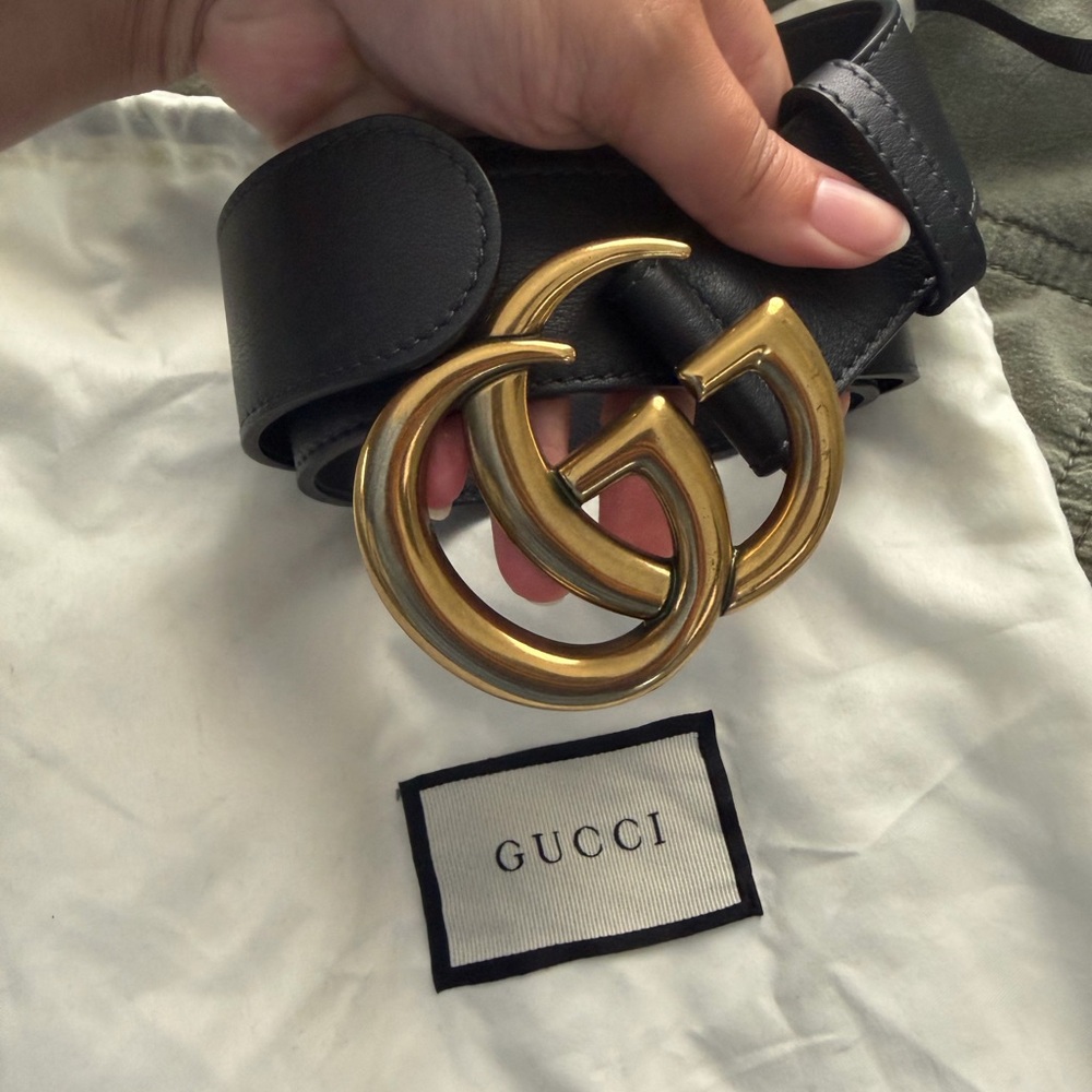 GUCCI GG Marmont Black Leather
Belt - Made in Italy - Womens - Picture 7 of 7